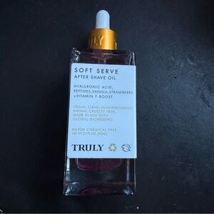 Truly Soft Serve healing strawberry after shave oil treatment 3.1 oz NEW peptide